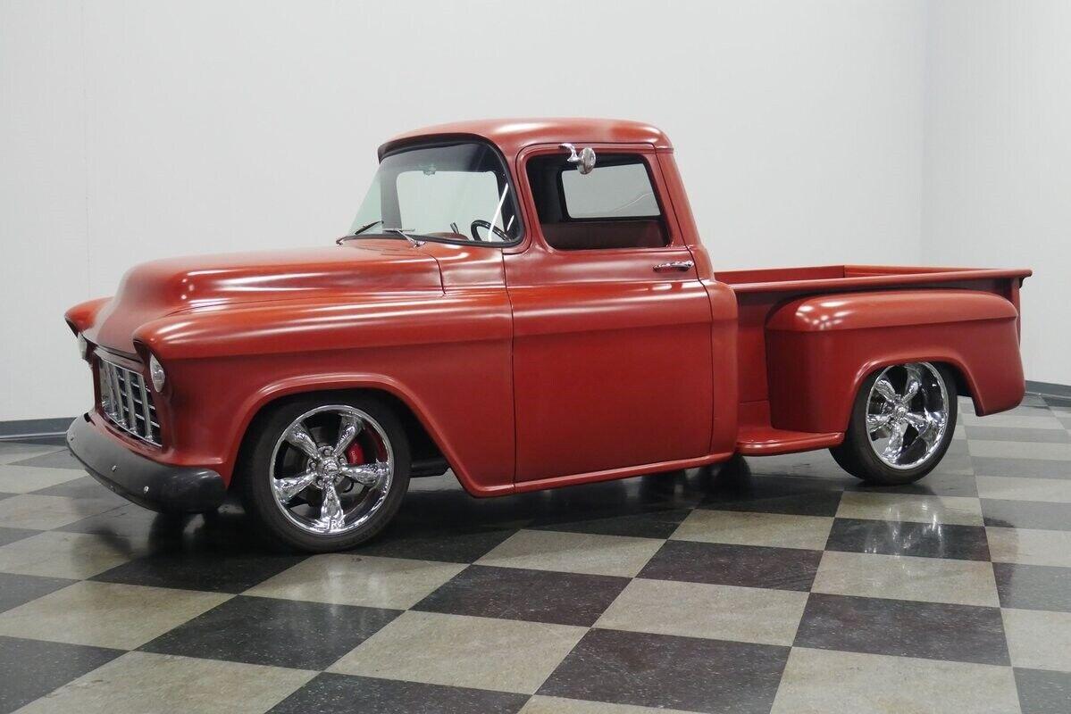 1955 chevrolet pickup restomod red oxide 6 speed automatic 2416 miles
