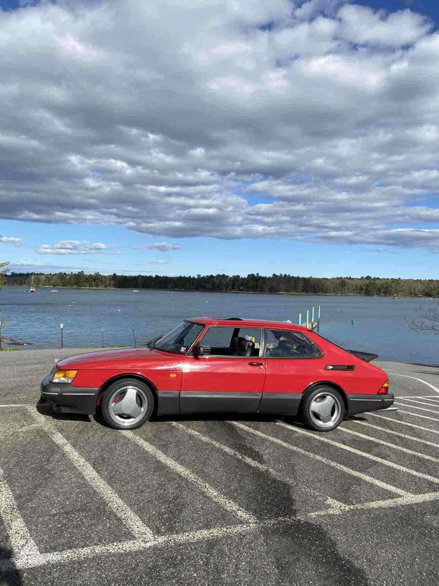 1990 saab 900 turbo spg hatchback red fwd manual