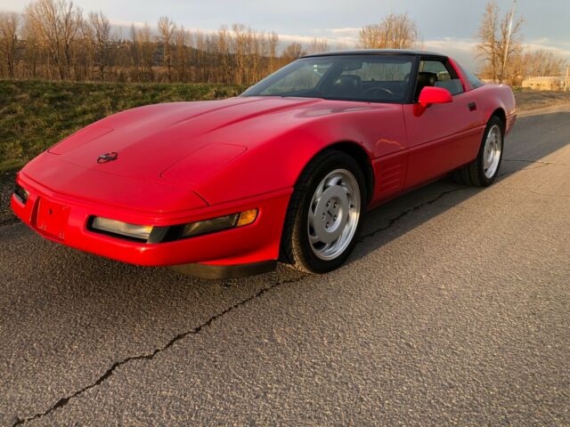 1991 corvette c4 28019 miles red coupe 5.7l auto glass roof