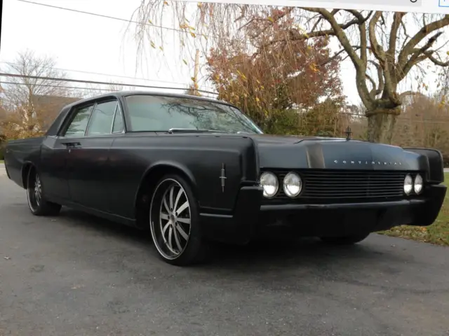1966 lincoln continental 66 matte black suicide doors older project barn find