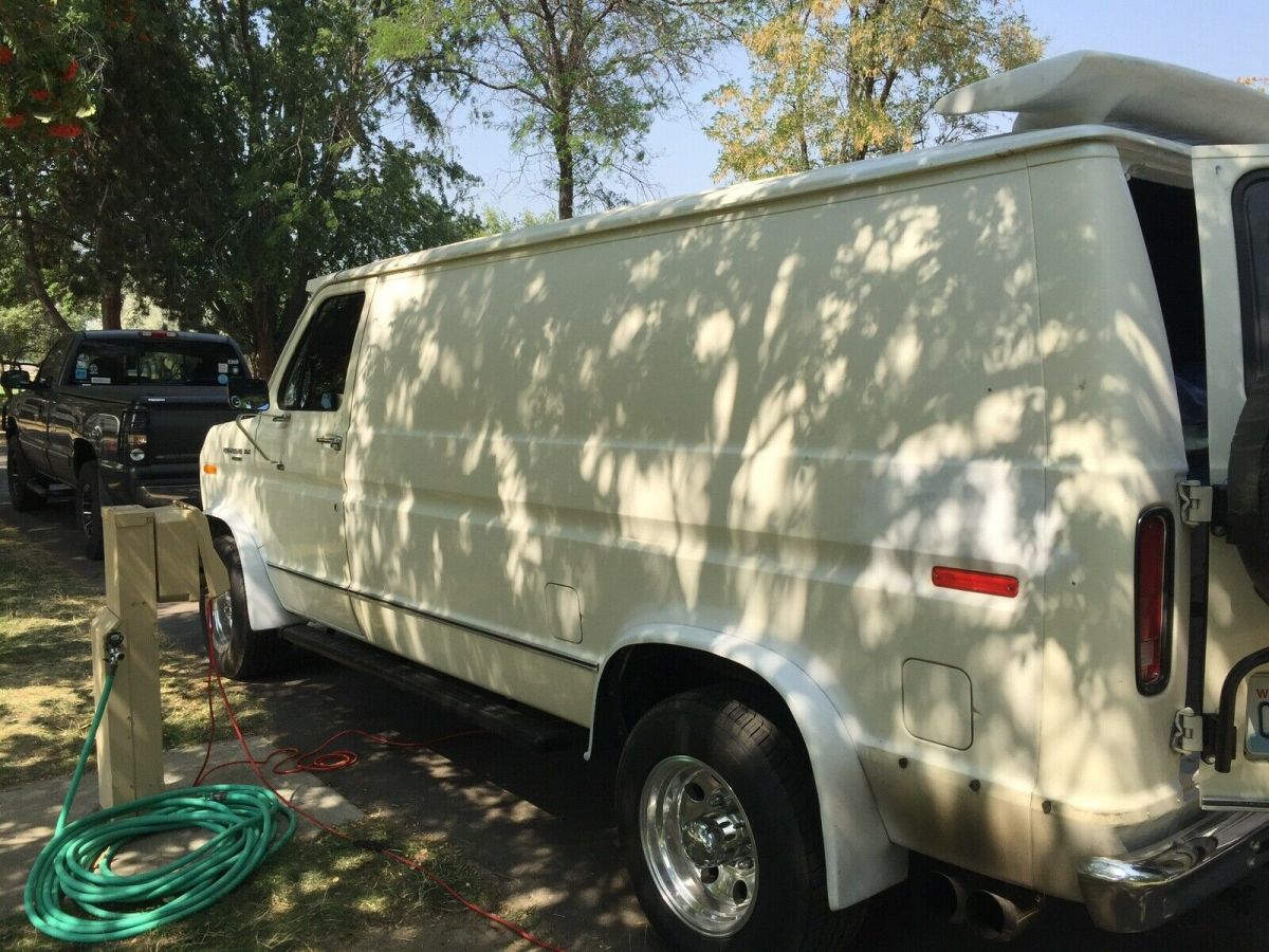1988 ford e-350 econoline van white rwd automatic e350 van