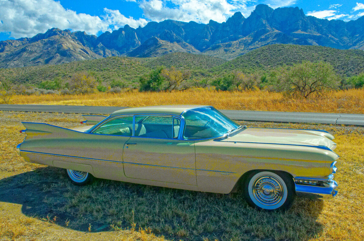 1959 cadillac coupe in gotham gold - drives and runs perfectly
