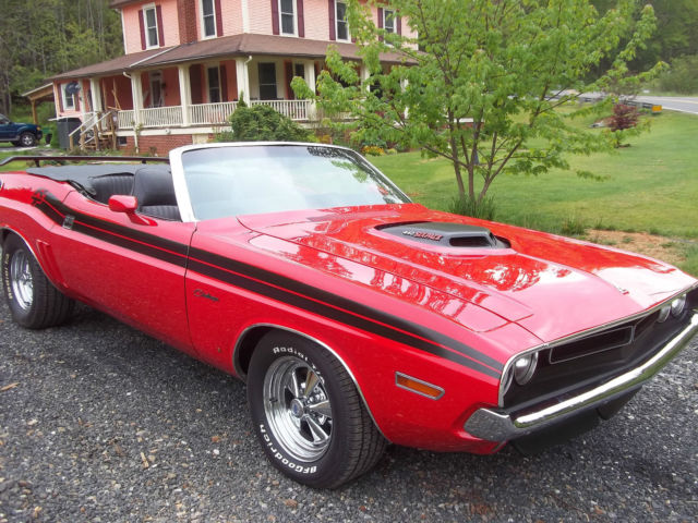 1971 challenger r/t convertible - 440 six pack - 5 speed - viper red