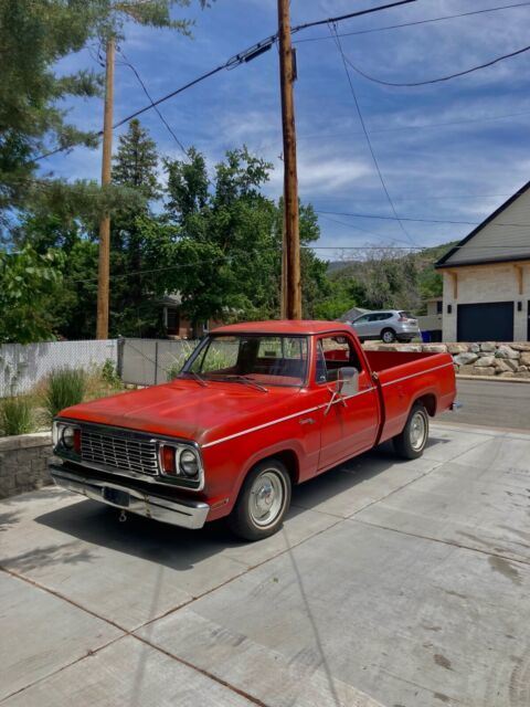 1978 dodge d150 pickup red rwd manual adventurer