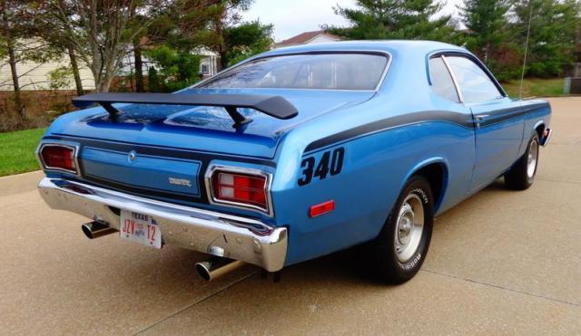 1973 plymouth duster small block 340 specs 5 speed ice cold a/c stunning!