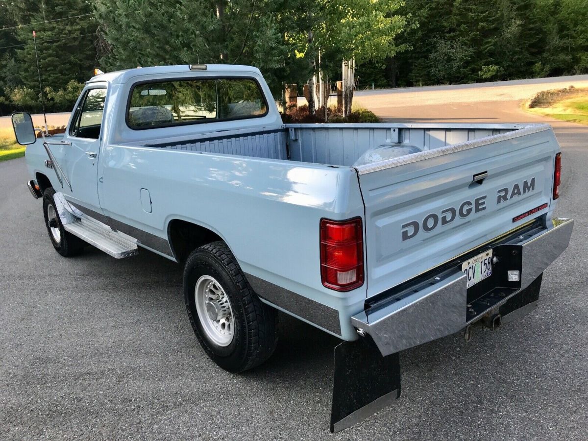 1989 dodge power ram 250 4x4 5.9 cummins 12 valve 61k orig. mi 2 owner rust free