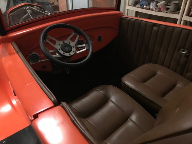 1928 ford model a roadster, fiberglass full fendered built from coupe body