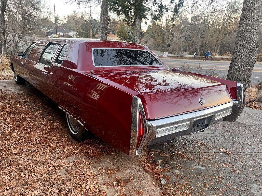 1971 cadillac fleetwood limousine custom stretched limousine 72,351 miles red