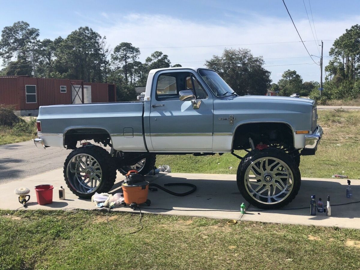 1981 chevrolet k10 pickup blue 4wd automatic