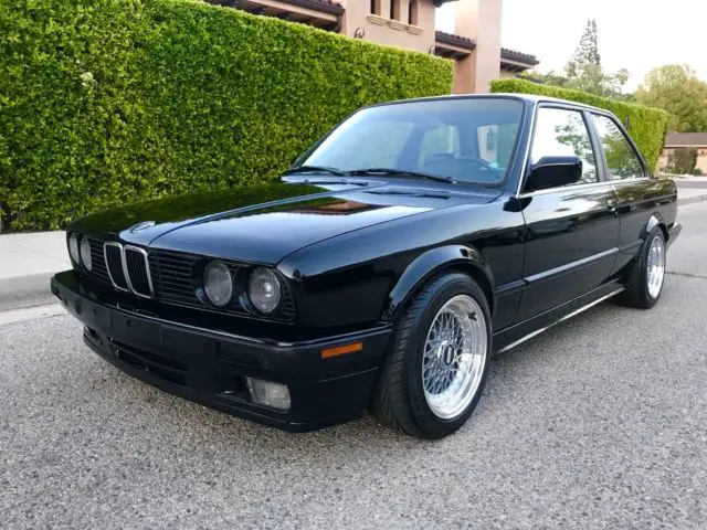 1989 bmw 325 e30 coupe black on black 5 speed manual clean title very clean