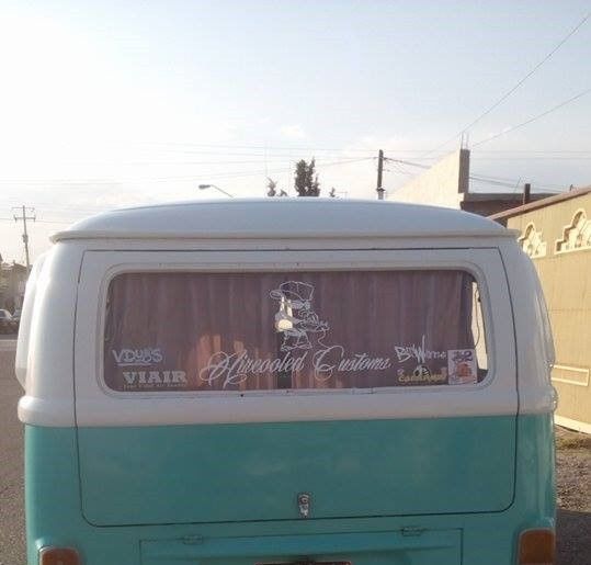 volkswagen bus green 1973 rebuilt motor and modified suspension
