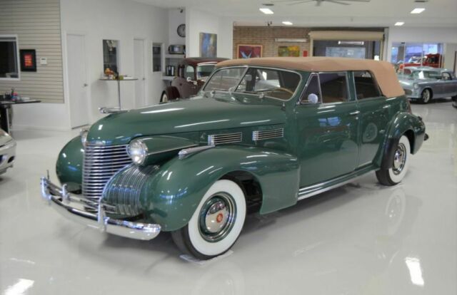 1940 cadillac series 62 convertible sedan 23500 miles green manual