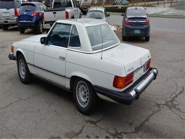 1979 mercedes benz 450sl 4.5l coupe roadster auto white blue leather 133000 mile