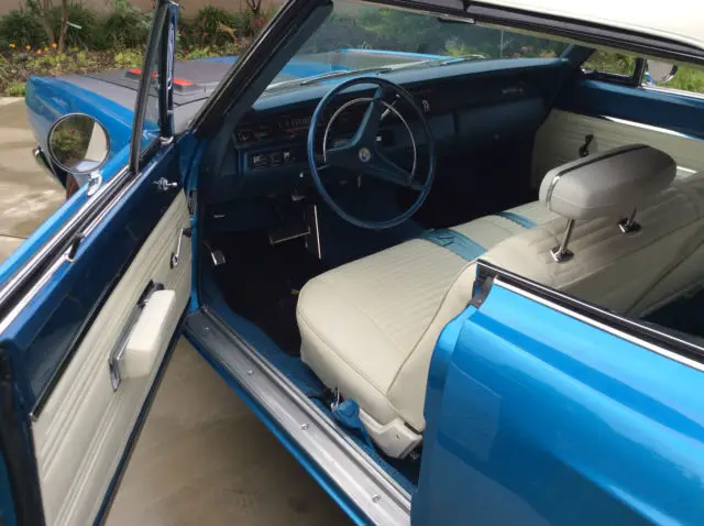 roadrunner convertible 383 magnum numbers matching b5 blue with white interior
