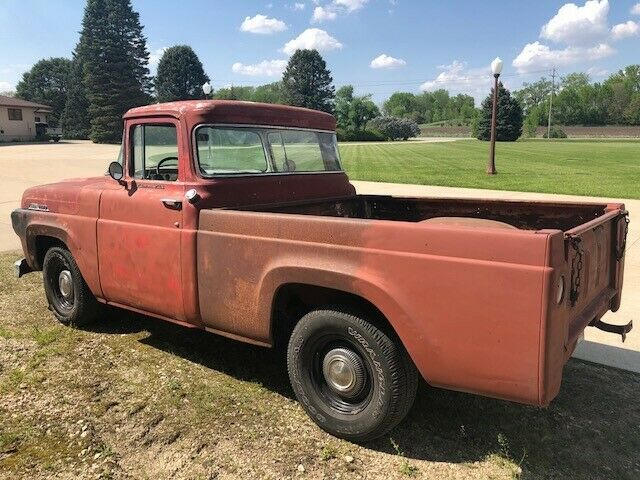 1957 ford f100 custom cab big window short bed
