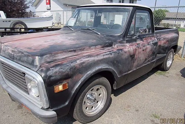 1971 chevy c10- 1990 era step side box, 383 stoker, 350 transmission