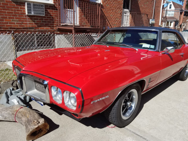1969 pontiac firebird coupe 350 auto red/tan