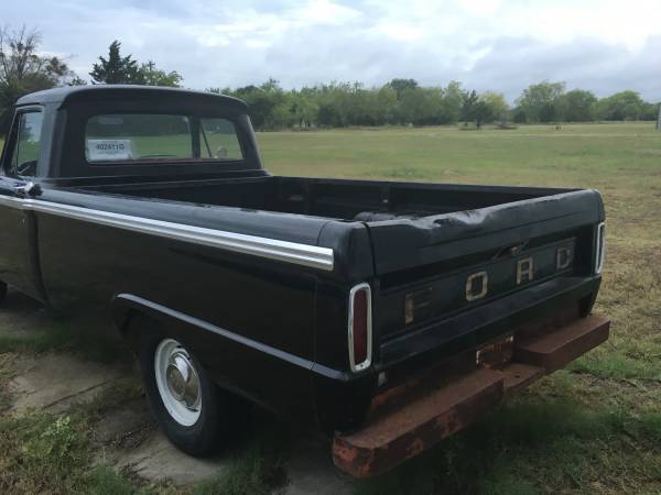 1965 ford f 100, all original, black with red interior