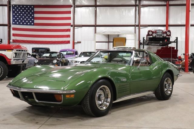 1972 chevrolet corvette 17749 miles elkhart green coupe 350 v8 automatic