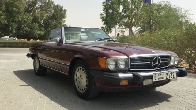 burgundy 1987 mercedes benz 560sl