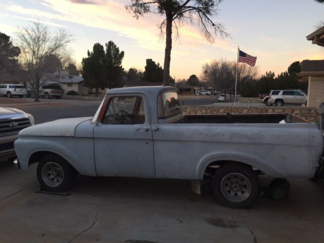 1963 ford f100 unibody short bed big back window v8