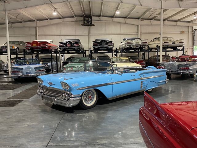 1958 chevrolet impala convertible blue rwd automatic impala