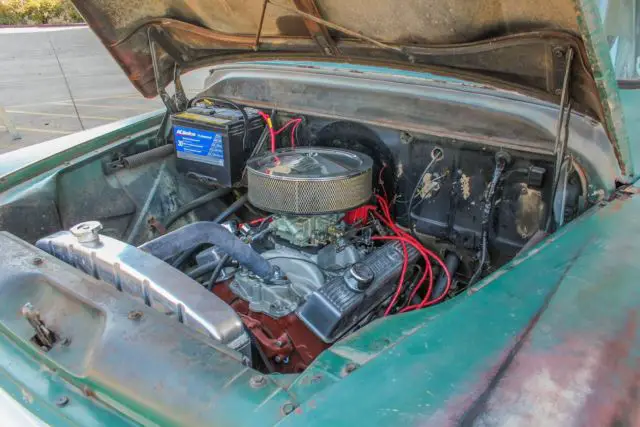 1959 chevy apache 3100 patina rat rod pickup. 350 v8