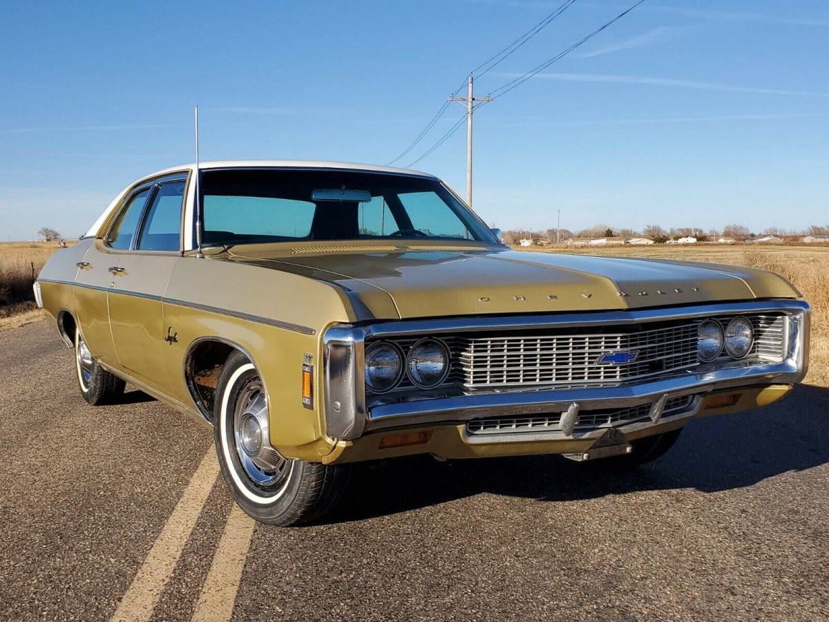 1969 impala v8 327 4 door original 1 owner chevy 69 70 ss sedan caprice patina