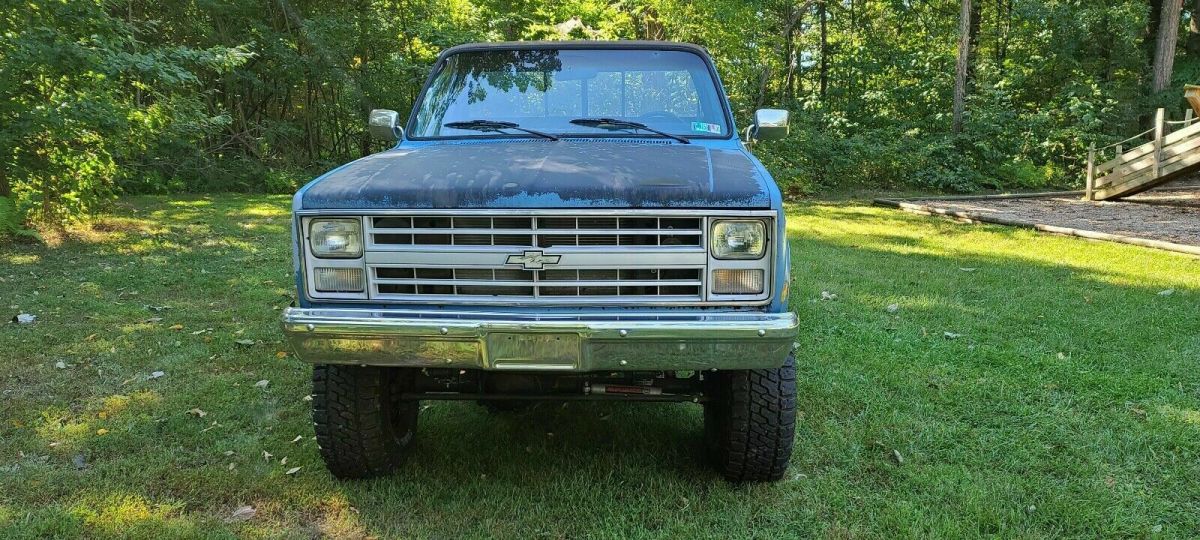 1987 chevrolet k10 pickup pickup blue 4wd automatic