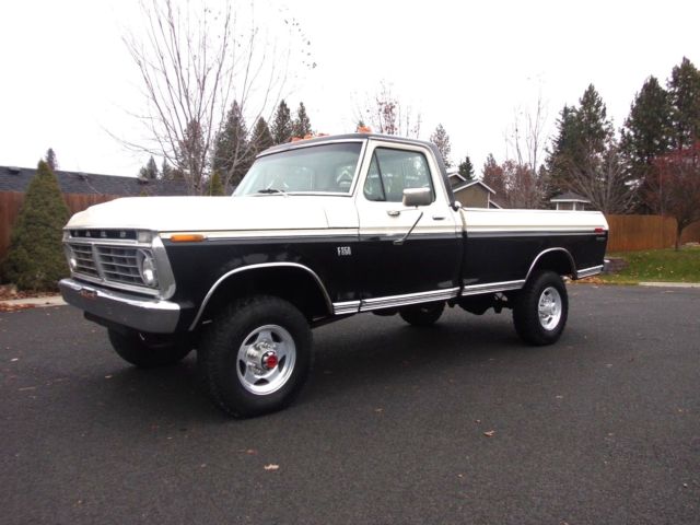 selling with no reserve 1974 ford f-250 factory hiboy 4x4