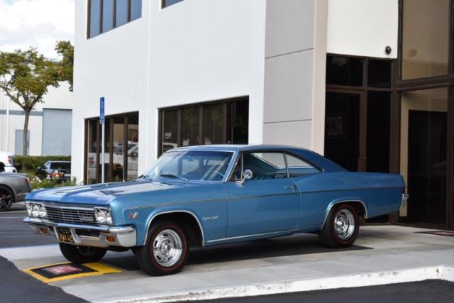 1966 chevrolet impala ss 56172 miles marina blue manual