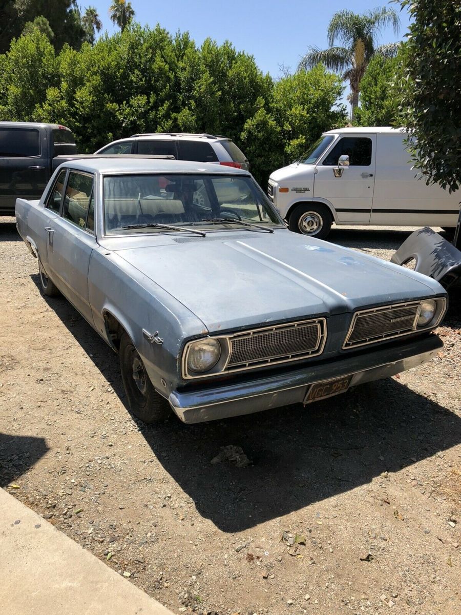 1968 plymouth valiant sedan blue rwd automatic 2 door sedan