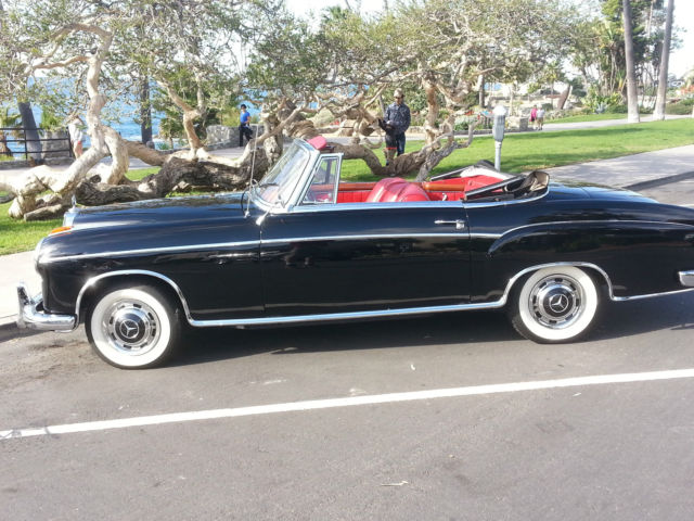 vintage 1960 mercedes-benz 220 se cabriolet with palamino package. black