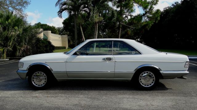 1988 mercedes benz 560 sec sport coupe 126 body in white with palomino interior