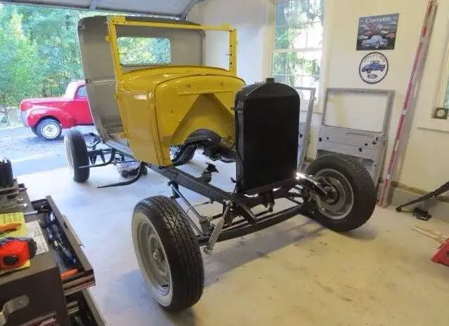 1930 ford model a pickup truck in process