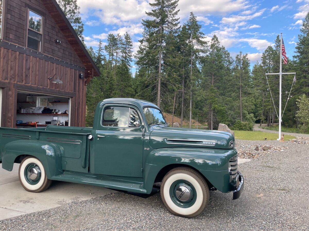 1949 ford f pickup green rwd manual f2 3/4 ton