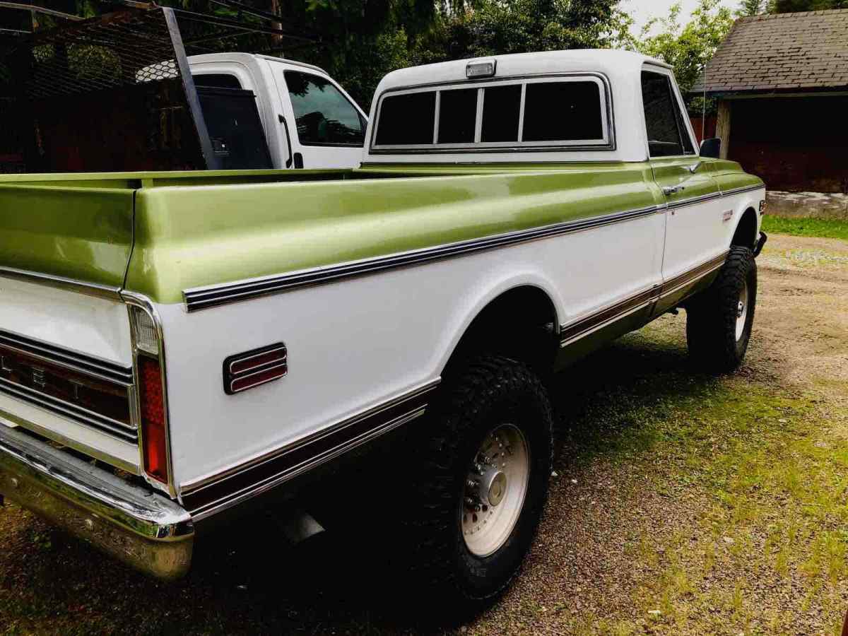1972 chevrolet k-20 pickup green 4wd automatic cheyenne