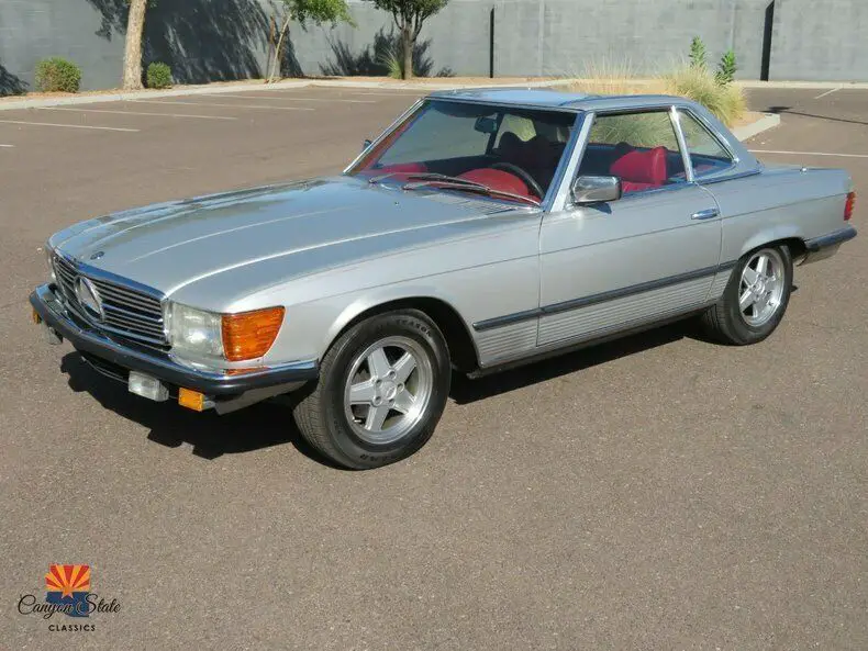 1979 mercedes benz 450sl 4.5l v8, well doc'd, new top, small bumpers euro look