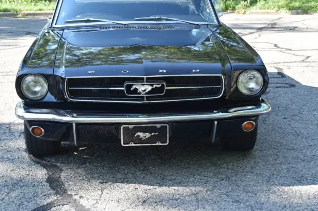 1965 ford mustang black coupe
