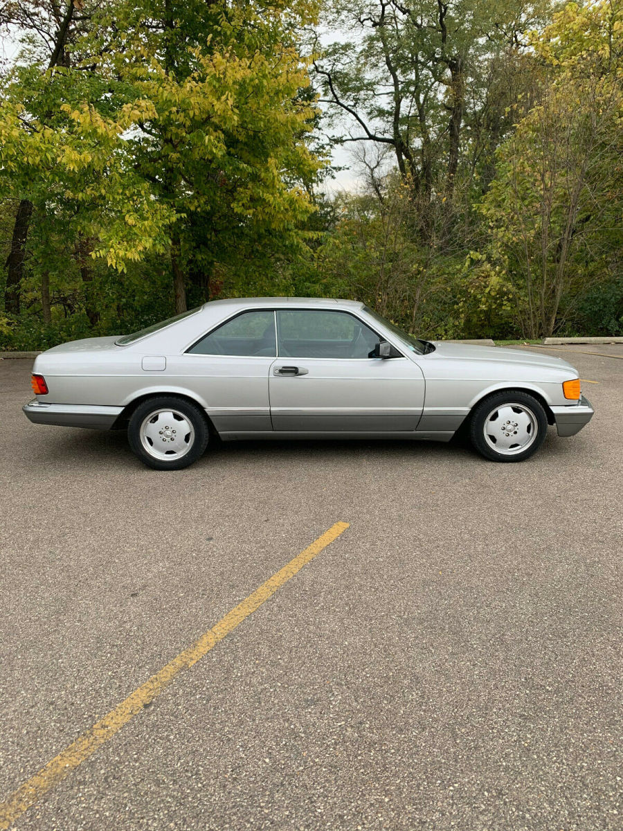 1989 mercedes benz 560sec clean title silver w/black beautiful