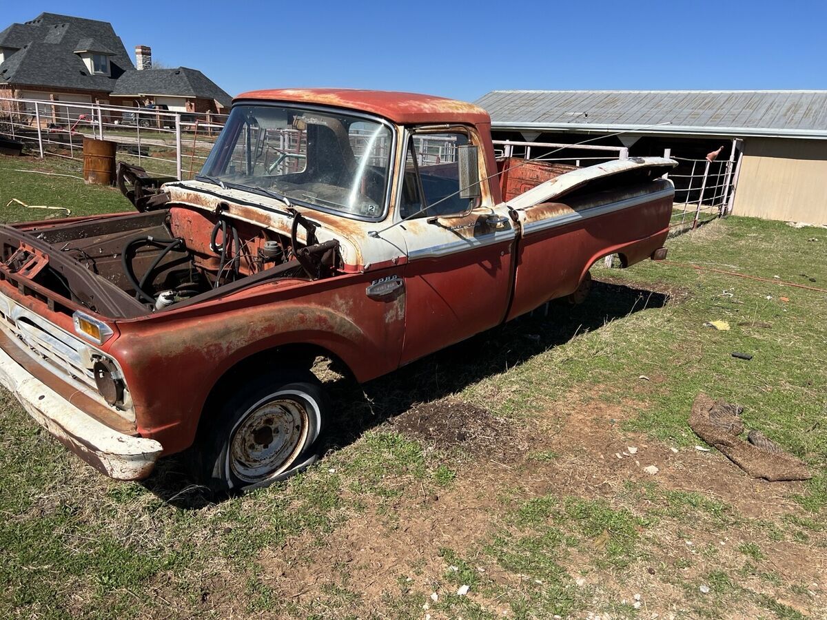 1966 ford f100 red f100