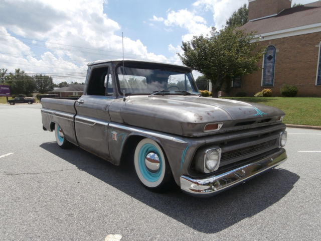 1964 chevrolet c-10....air ride...wide whites...bare metal...rat rod...awesome