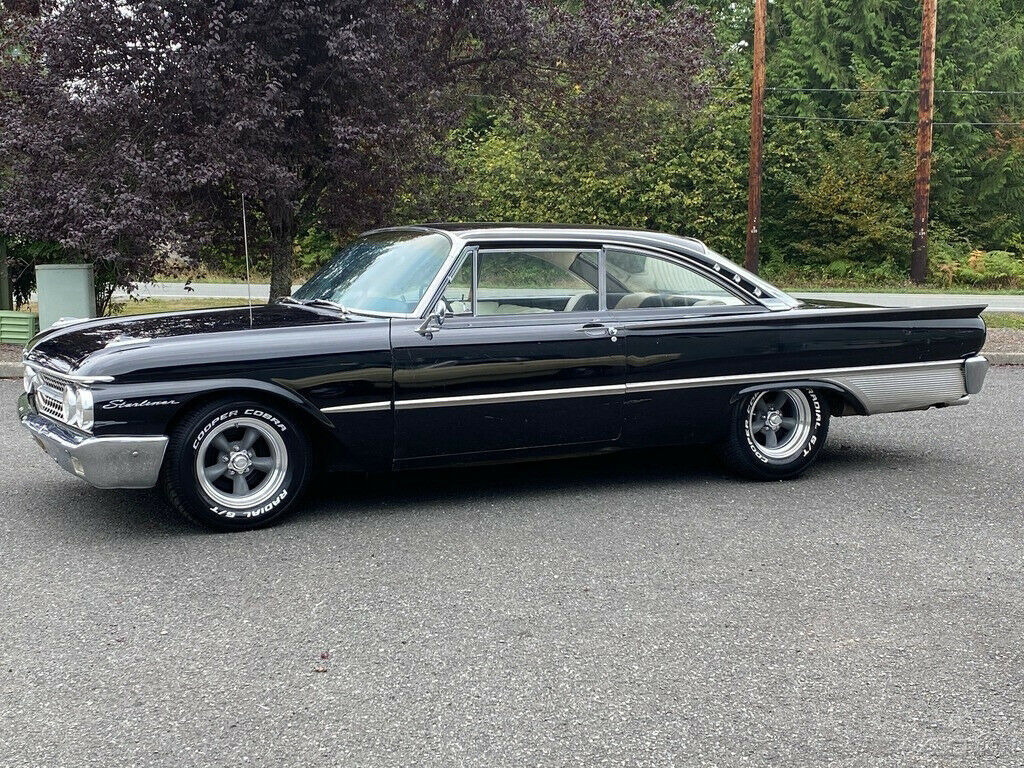 1961 ford galaxie starliner factory black original paint 390 overdrive