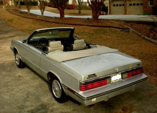 1985 chrysler lebaron convertible one-owner pristine less than 10,000 miles!