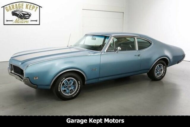 1969 oldsmobile 442 nassau blue coupe 48187 miles