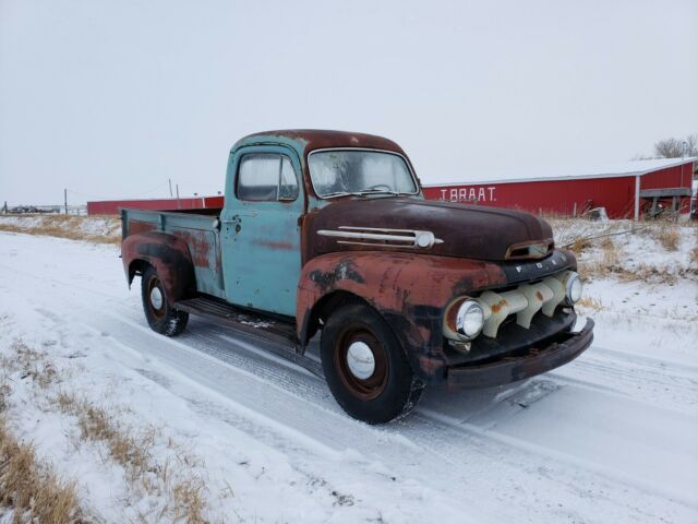 1952 ford f3 f2 f1 5 star cab flathead v8 barn find patina farm truck no reserve
