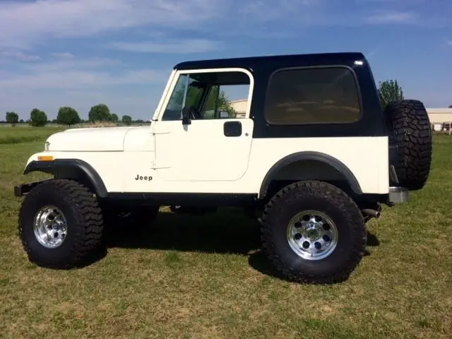 very clean white 1982 jeep cj7 limited