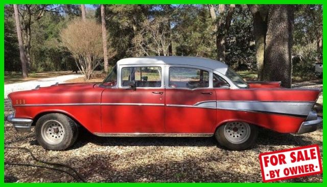 1957 chevy 210 converted to a bel air sedan auto tran classic great project car