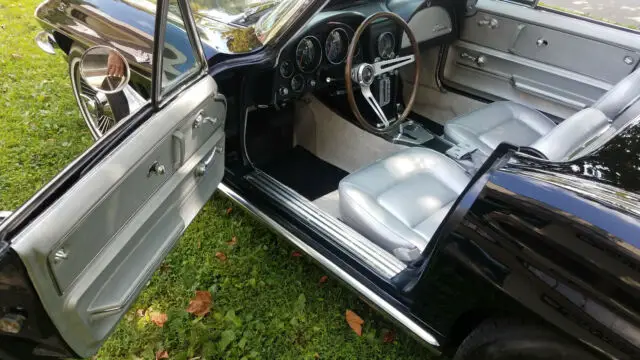 1965 corvette roadster super rare tuxedo black w silver interior!