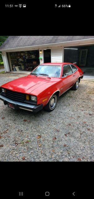 1980 ford pinto hatchback red rwd automatic 3 door runabout